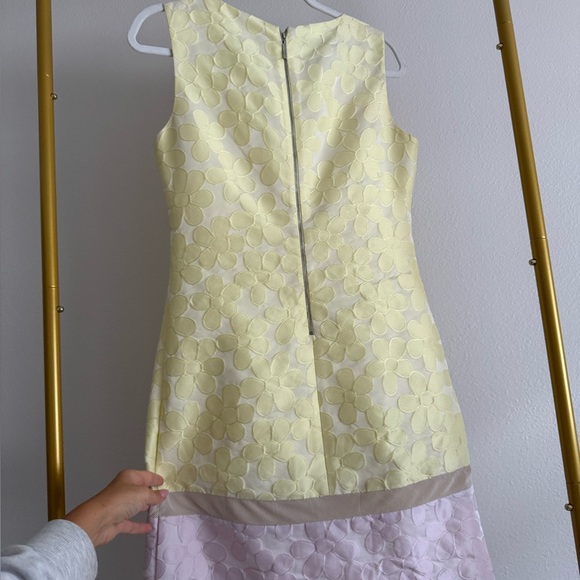 Vintage Donna Ricco Silk Yellow Floral sleeveless Dress Women’s Sz 8 - Picture 5 of 5